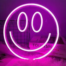 1pc Smile Face Neon Sign, LED Neon Light Wall Decor Face Light Up Signs USB Powered Yellow Neon Signs For Bedroom Kids Room Wedding Party Decoration