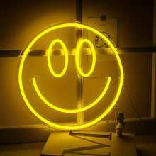 1pc Smile Face Neon Sign, LED Neon Light Wall Decor Face Light Up Signs USB Powered Yellow Neon Signs For Bedroom Kids Room Wedding Party Decoration