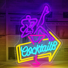 Sexy Lady Cocktail Neon Bar Sign Dimmable Led Lights Room Decoration For Business Home Bars Night Club KTV Pub Party USB Lamp - DécorationNeon