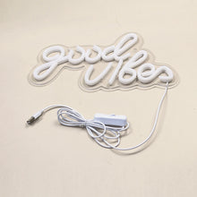 Chapel-buy-LED Neon Good Vibes USB 62 Neon Signs Night Light, 3D Wall Art, Game Room, Bedroom Living Decor, Lamp Signs - DécorationNeon