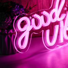 Chapel-buy-LED Neon Good Vibes USB 62 Neon Signs Night Light, 3D Wall Art, Game Room, Bedroom Living Decor, Lamp Signs - DécorationNeon