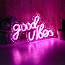 Chapel-buy-LED Neon Good Vibes USB 62 Neon Signs Night Light, 3D Wall Art, Game Room, Bedroom Living Decor, Lamp Signs - DécorationNeon